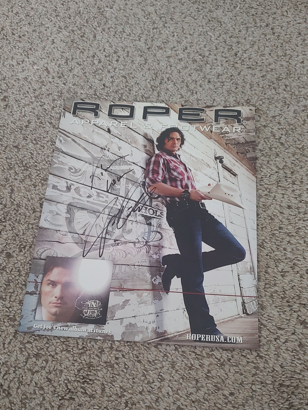 Joe Nichols PERSONALIZED Autograph